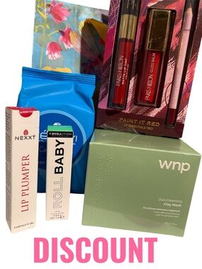 Paris Hilton Red Lip Essentials Trio with Gloss & Liner wnp clay mask bundle